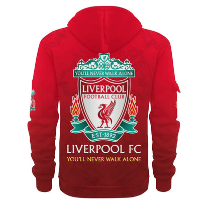 Personalized Liverpool 3D Zip-Hoodie Cotton Jacket