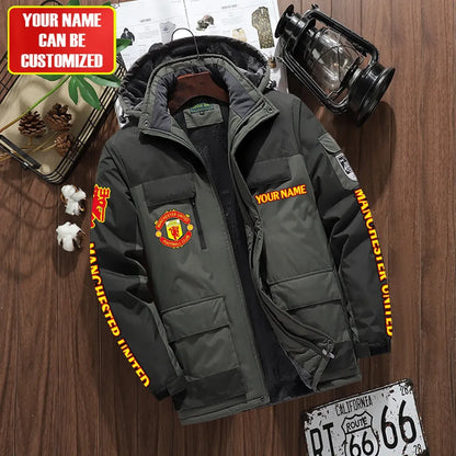 Personalized Manchester United Parka Winter Jacket V2