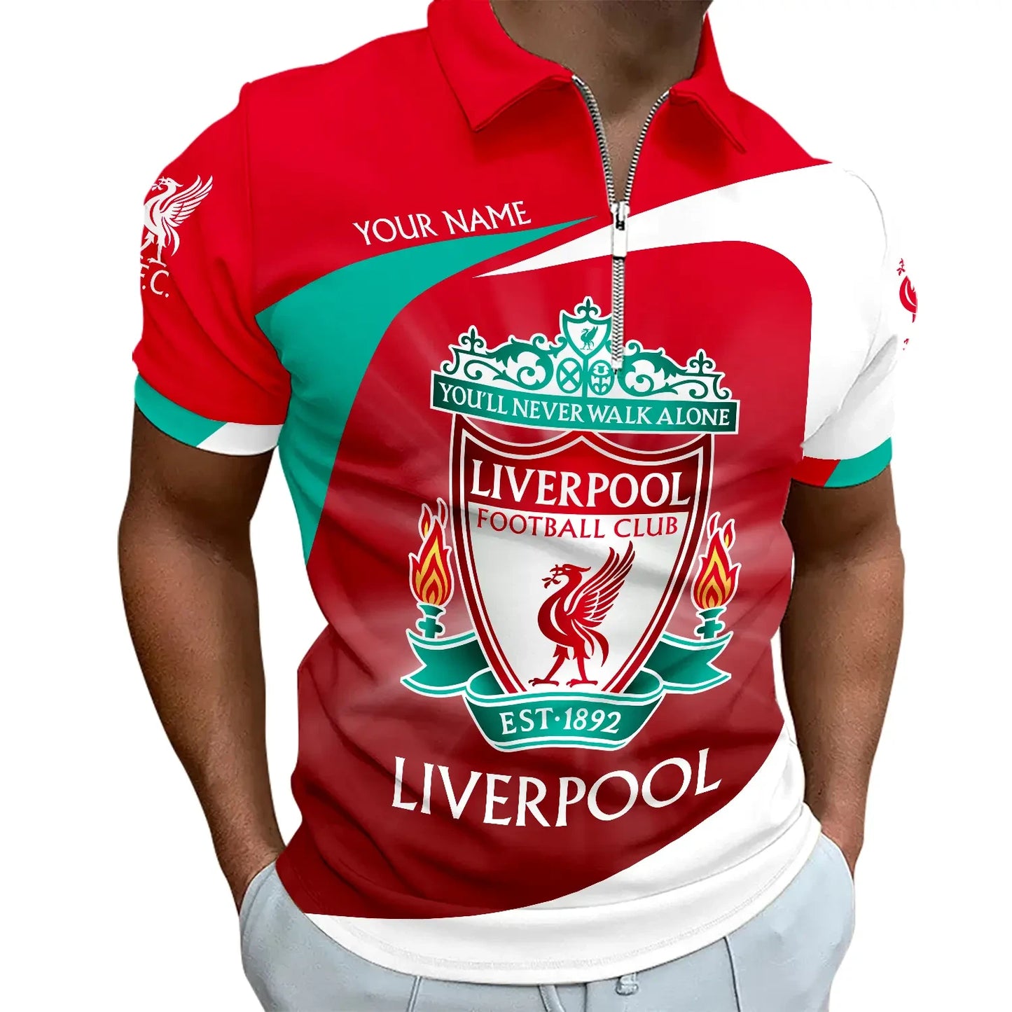 Personalized Liverpool Q3 3D Full Printing Set , Liverpool Shirt , Zipper Polo, Hoodie , Short , Polo ,hawaii Q201110
