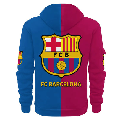 Personalized Barcelona 3D Zip-Hoodie Cotton Jacket