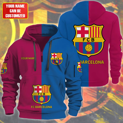 Personalized Barcelona 3D Zip-Hoodie Cotton Jacket