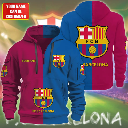Personalized Barcelona 3D Zip-Hoodie Cotton Jacket