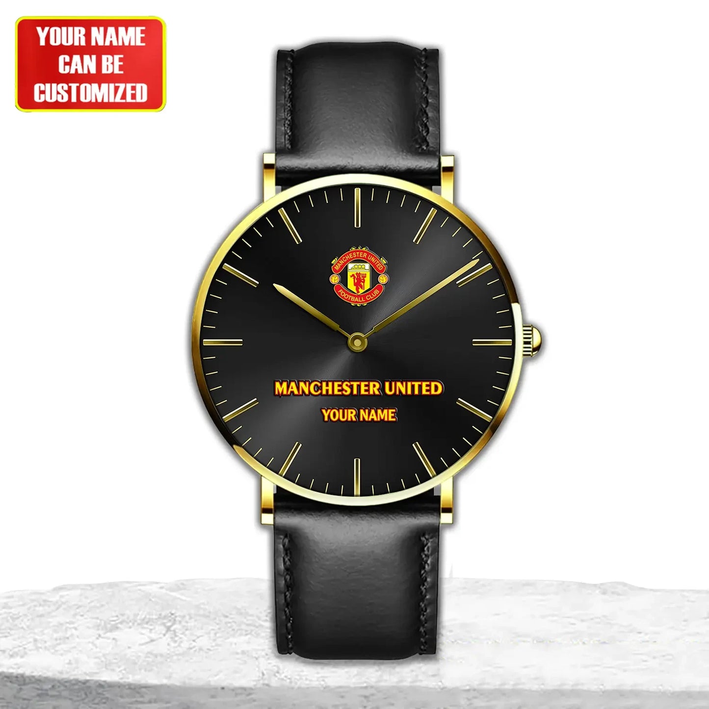 Personalized Manchester United Quartz Leather Watch S211107