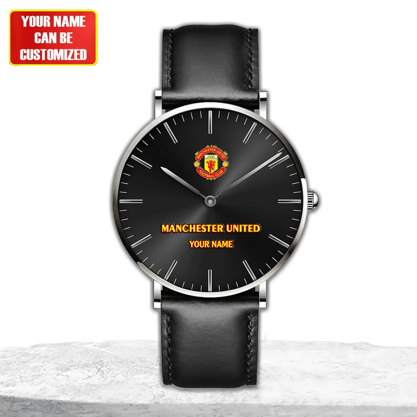 Personalized Manchester United Quartz Leather Watch S211107