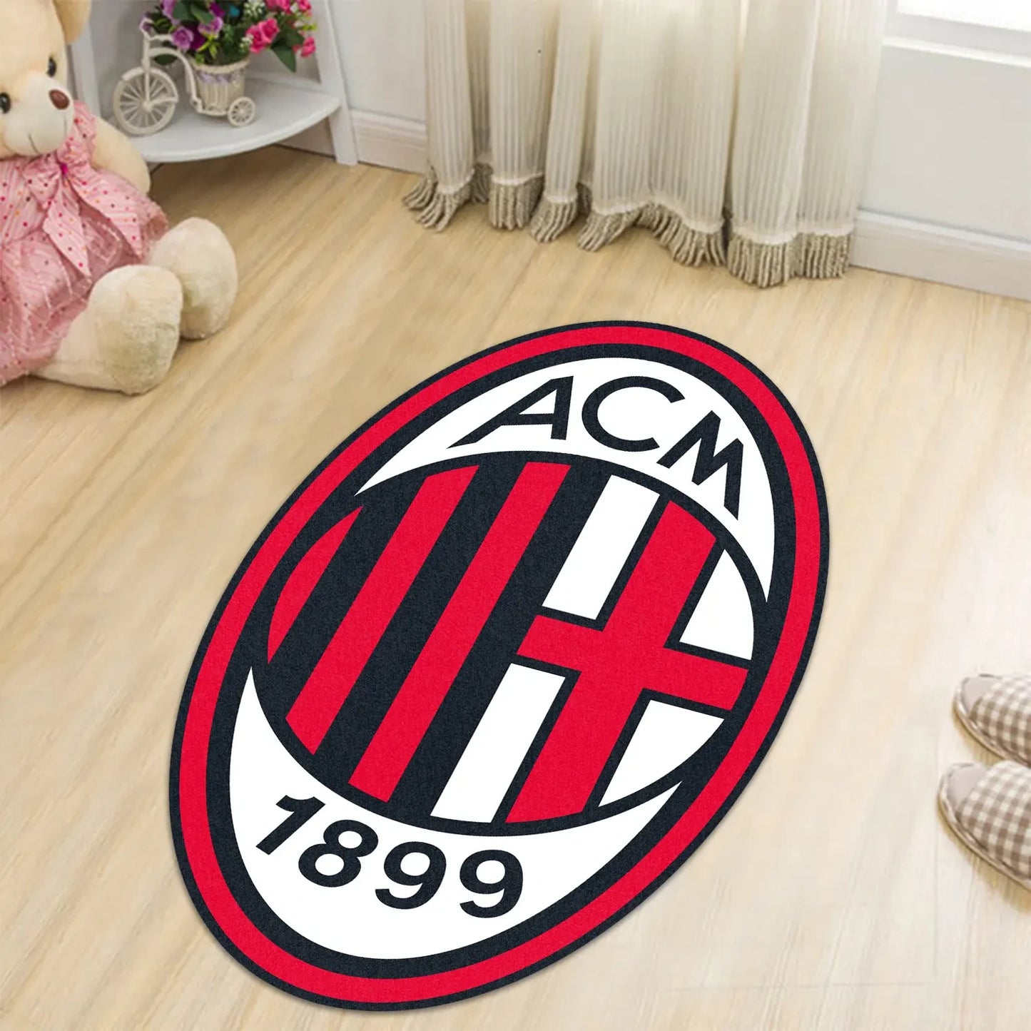 AC Milan 3D Custom Shape Rug S221110