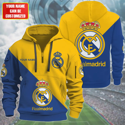 Personalized Real Madrid 3D Zip-Hoodie Cotton Jacket