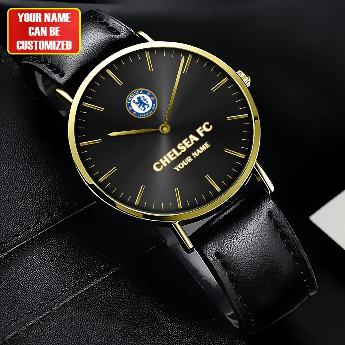 Personalized Chelsea Quartz Leather Watch S130804