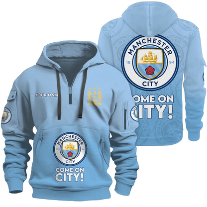 Personalized Manchester City 3D Zip-Hoodie Cotton Jacket