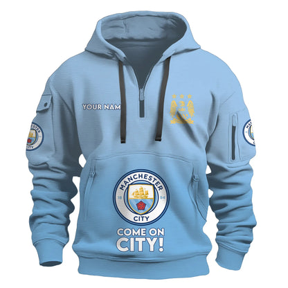 Personalized Manchester City 3D Zip-Hoodie Cotton Jacket