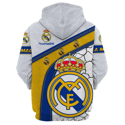 Personalized Real Madrid V2 3D Full Printing Set , Real Madrid Shirt , Zipper Polo, Hoodie , Short , Polo ,hawaii