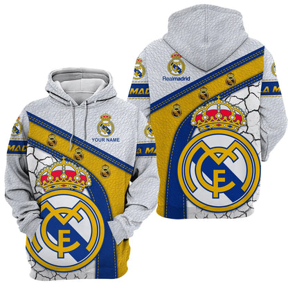 Personalized Real Madrid V2 3D Full Printing Set , Real Madrid Shirt , Zipper Polo, Hoodie , Short , Polo ,hawaii
