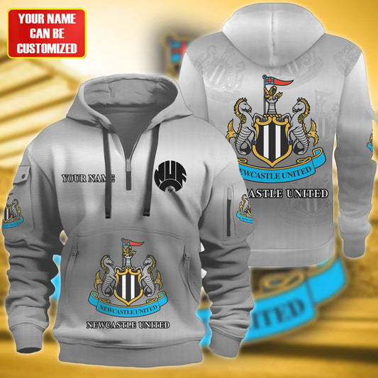 Personalized Newcastle United 3D Zip-Hoodie Cotton Jacket