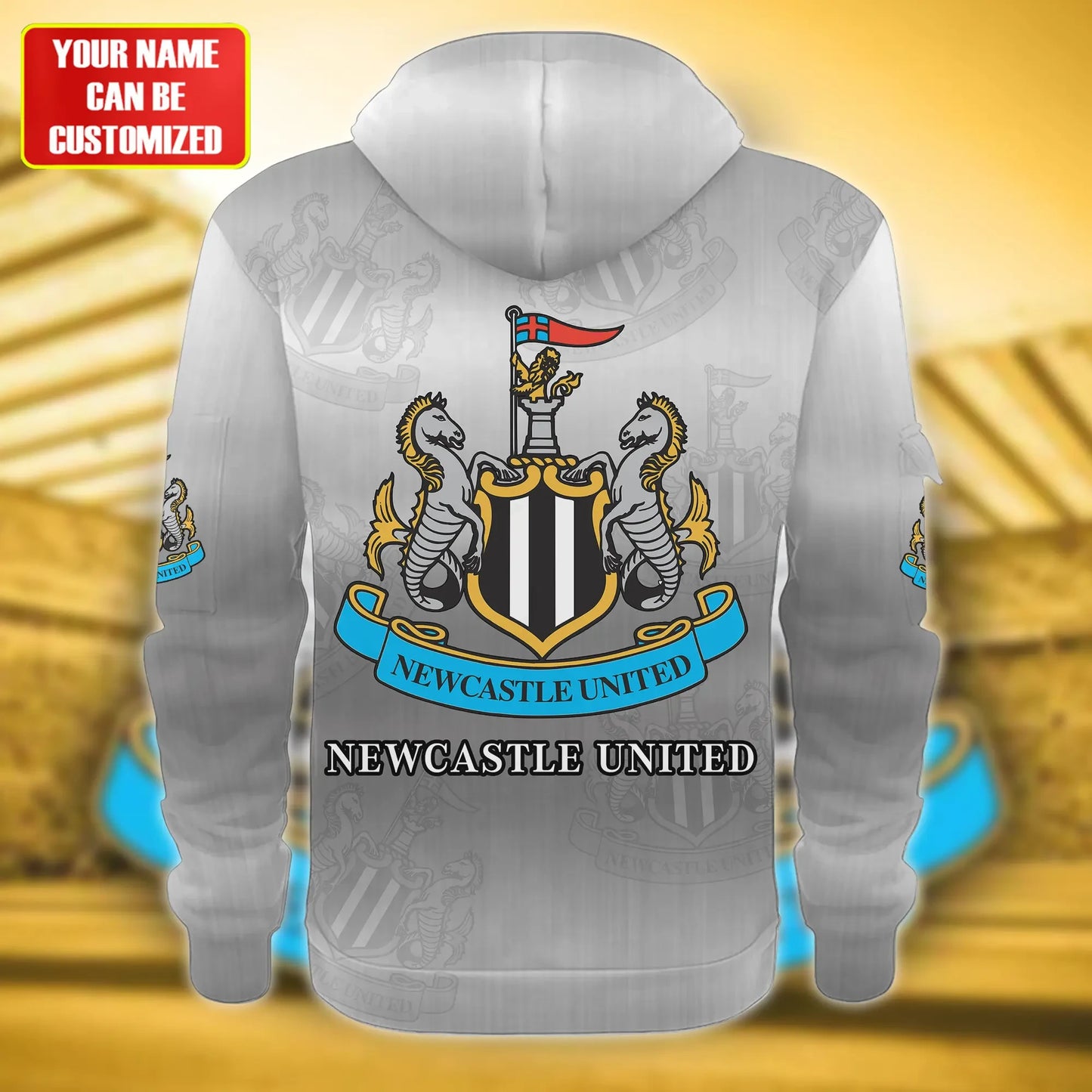 Personalized Newcastle United 3D Zip-Hoodie Cotton Jacket