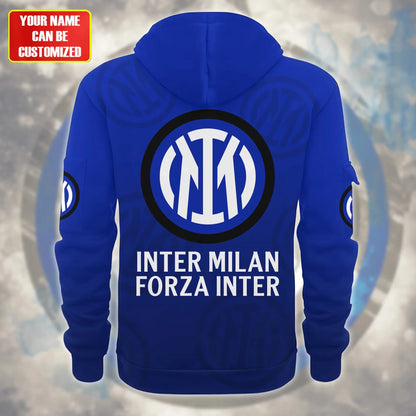 Personalized Inter Milan 3D Zip-Hoodie Cotton Jacket