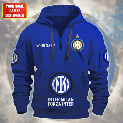 Personalized Inter Milan 3D Zip-Hoodie Cotton Jacket