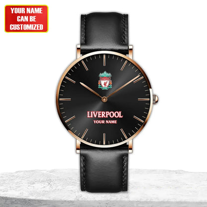 Personalized Liverpool Quartz Leather Watch