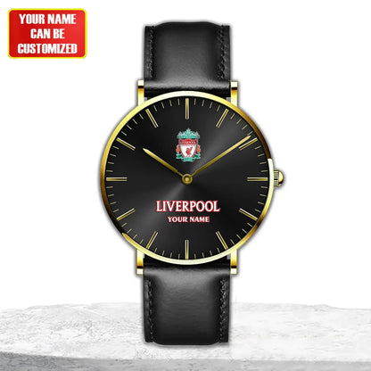 Personalized Liverpool Quartz Leather Watch