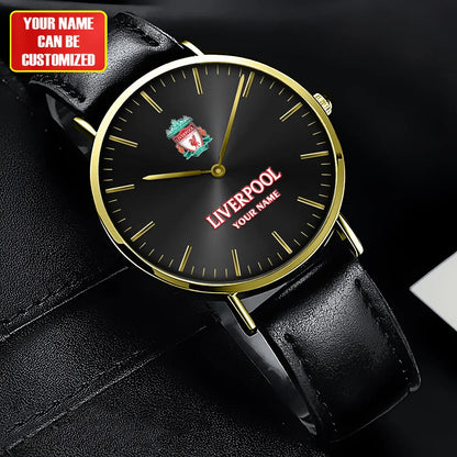 Personalized Liverpool Quartz Leather Watch