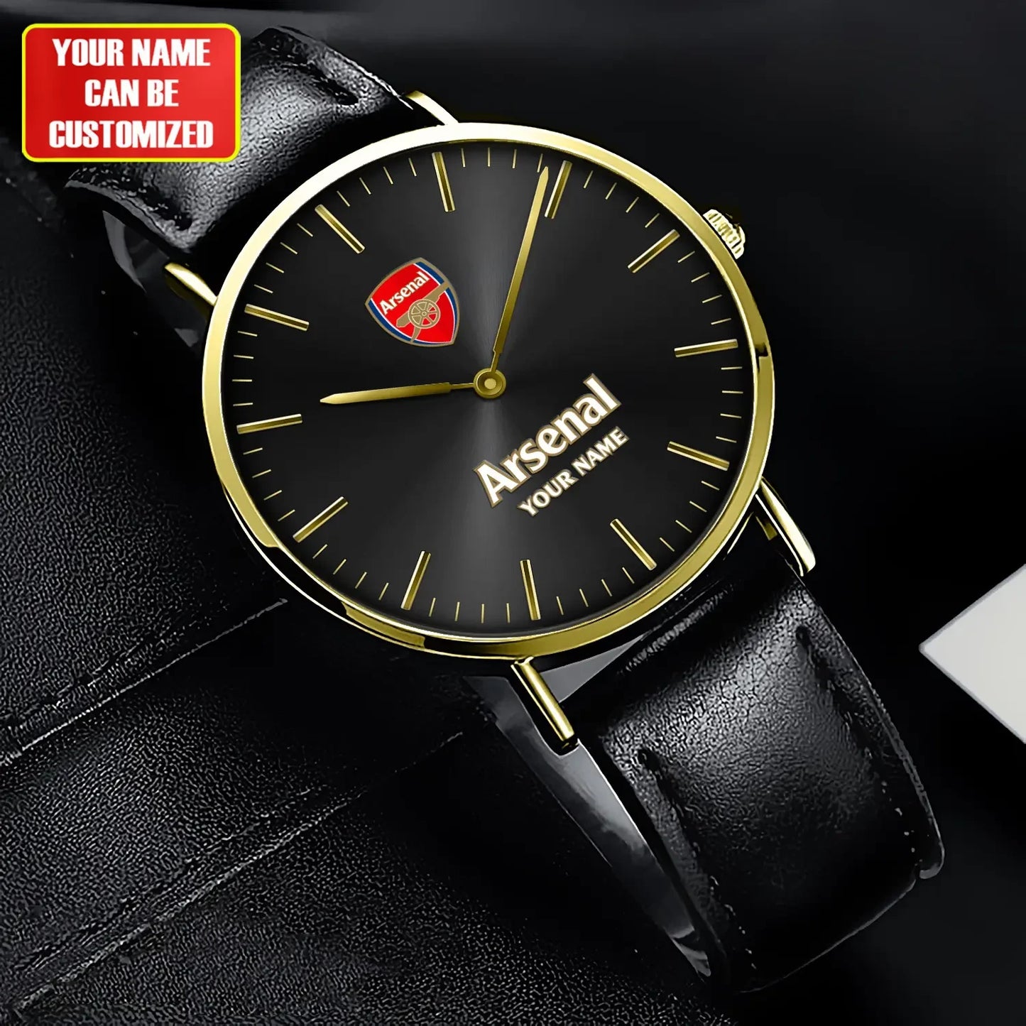 Personalized Arsenal Quartz Leather Watch
