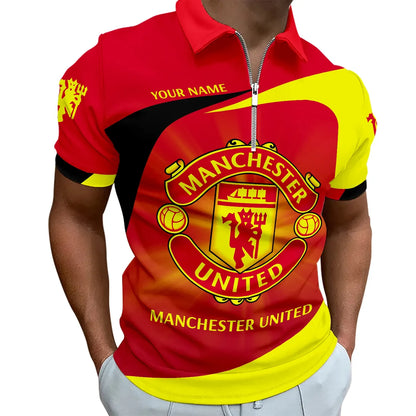 Personalized Manchester United 3D Full Printing Set , Manchester United Shirt , Zipper Polo, Hoodie , Short , Polo ,hawaii