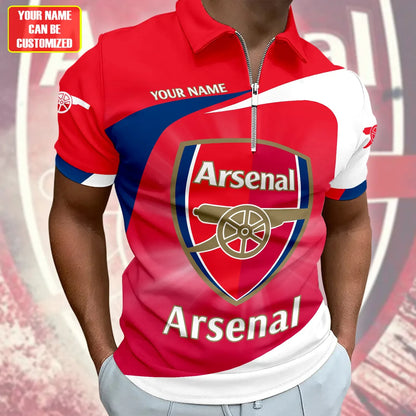 Personalized Arsenal 3D Full Printing Set , Arsenal Shirt , Zipper Polo, Hoodie , Short , Polo ,hawaii