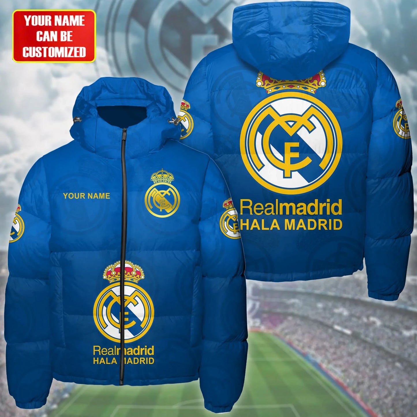 Real Madrid Q4 Puffer Thermal Stand Collar Jacket