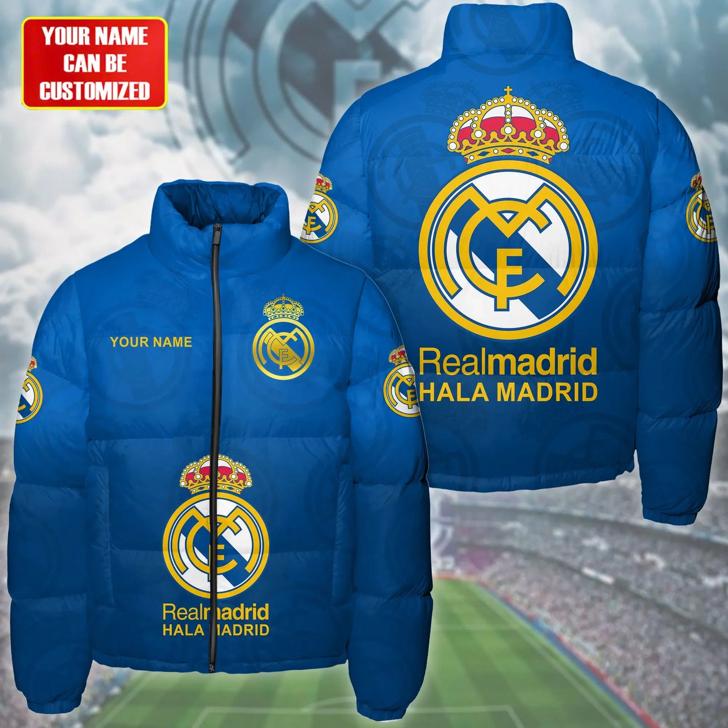 Real Madrid Q4 Puffer Thermal Stand Collar Jacket