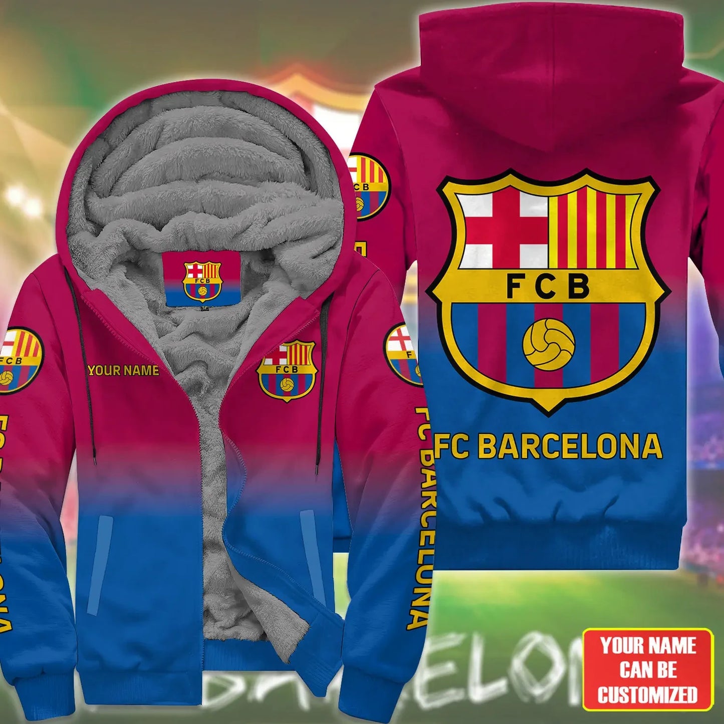 Personalized Barcelona Fleece 3D All Over Printed Unisex Shirt