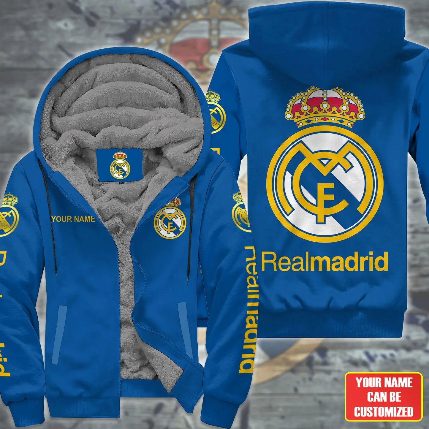 Personalized Real Madrid Fleece 3D All Over Printed Unisex Shirt