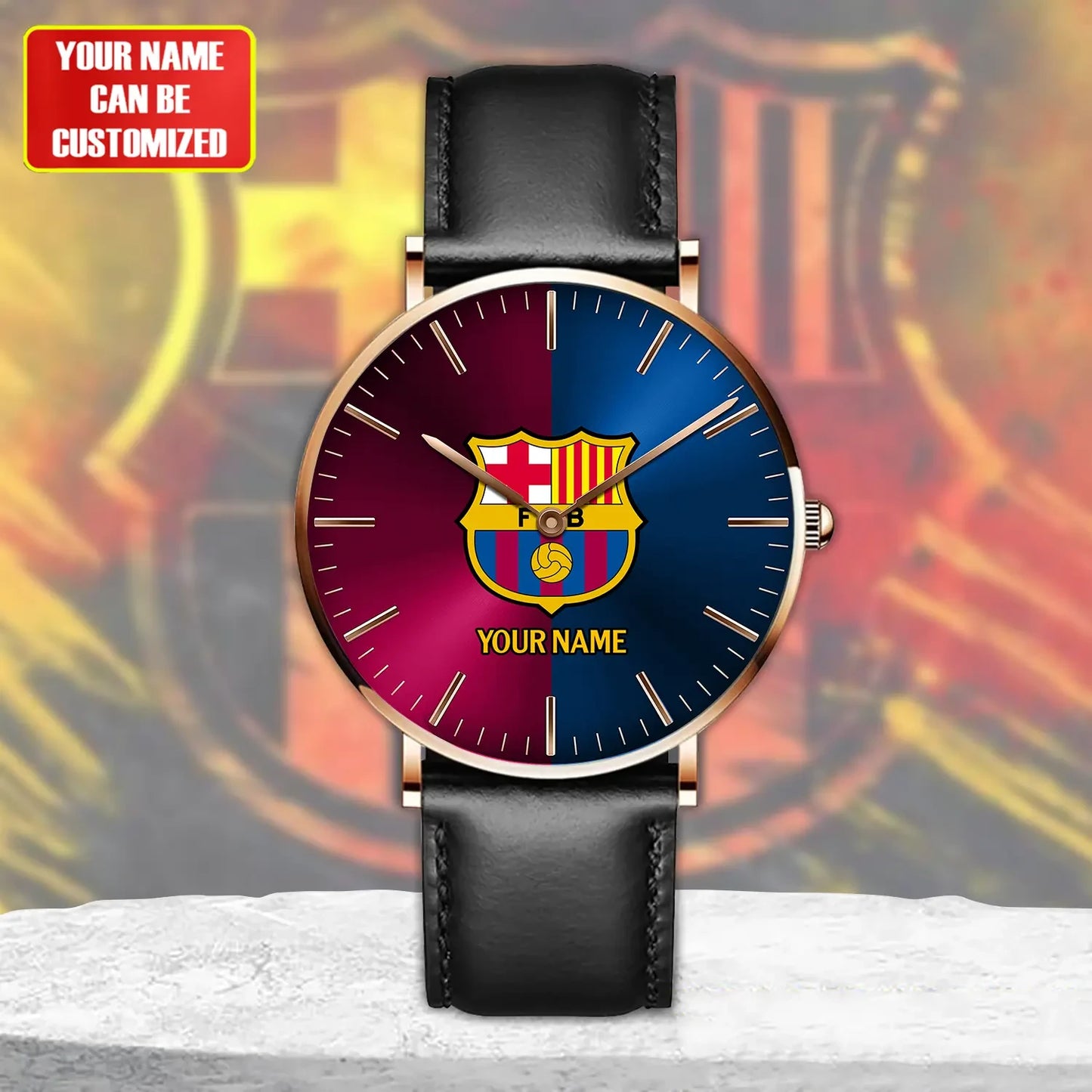Personalized Barcelona Quartz Leather Watch