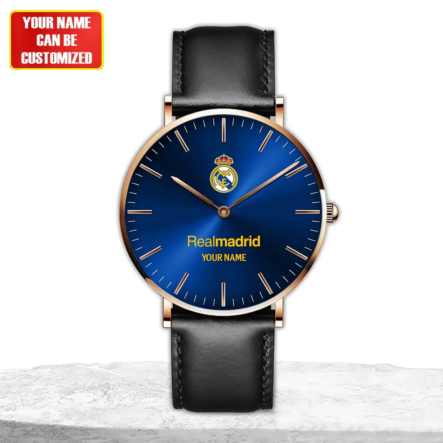 Personalized Real Madrid Quartz Leather Watch