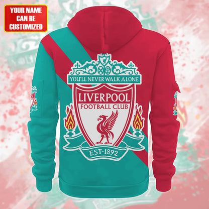 Personalized Liverpool Q2 3D Zip-Hoodie Cotton Jacket