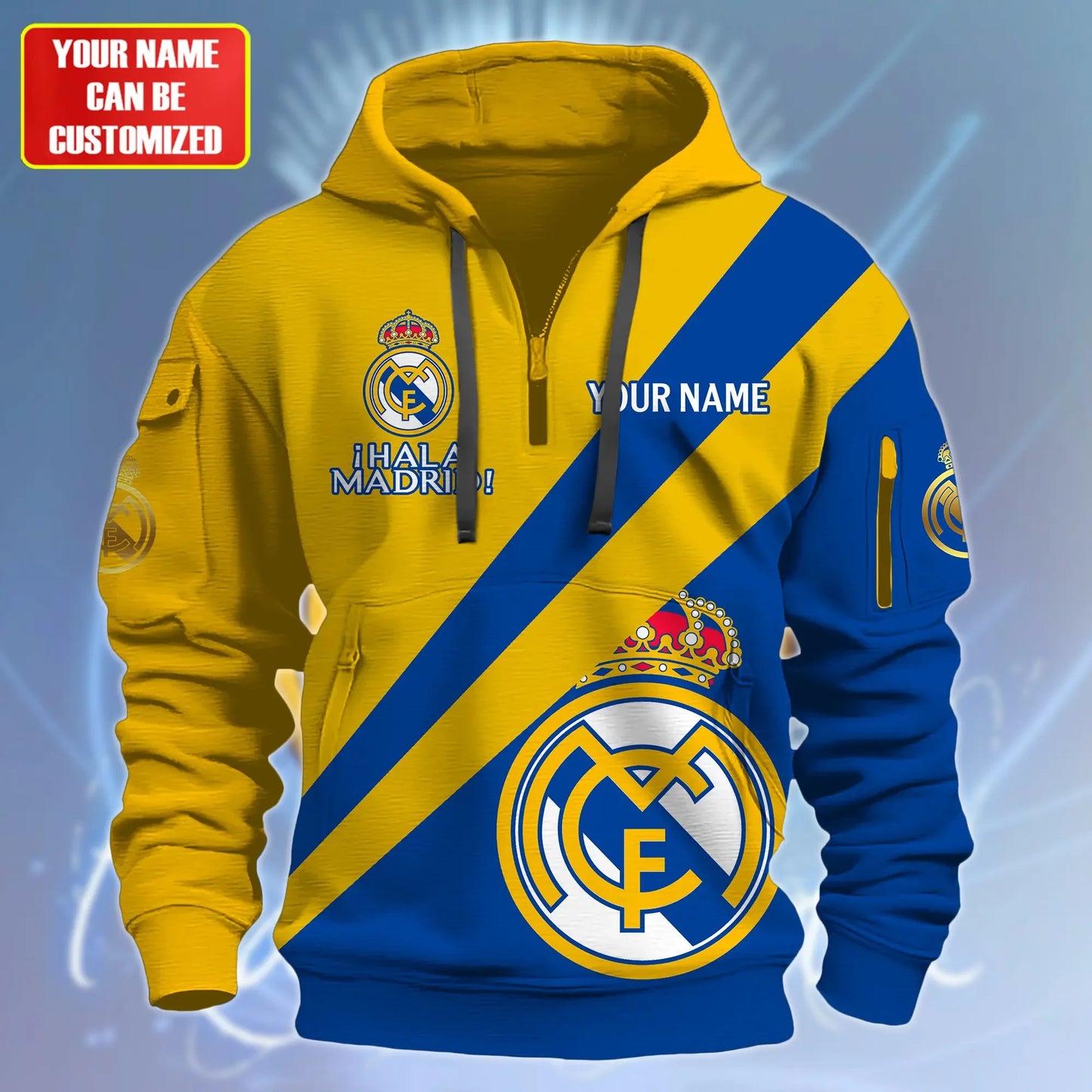 Personalized Real Madrid V2 3D Zip-Hoodie Cotton Jacket