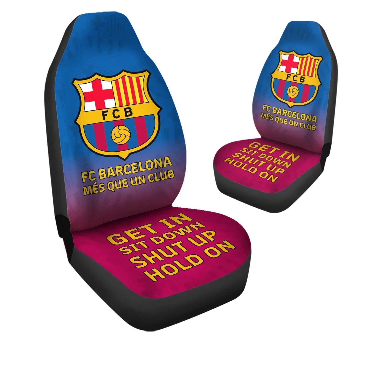 Barca Hold on Funny Car Seat Covers Universal Fit Set 2
