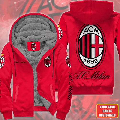 Personalized AC Milan Fleece 3D All Over Printed Unisex Shirt