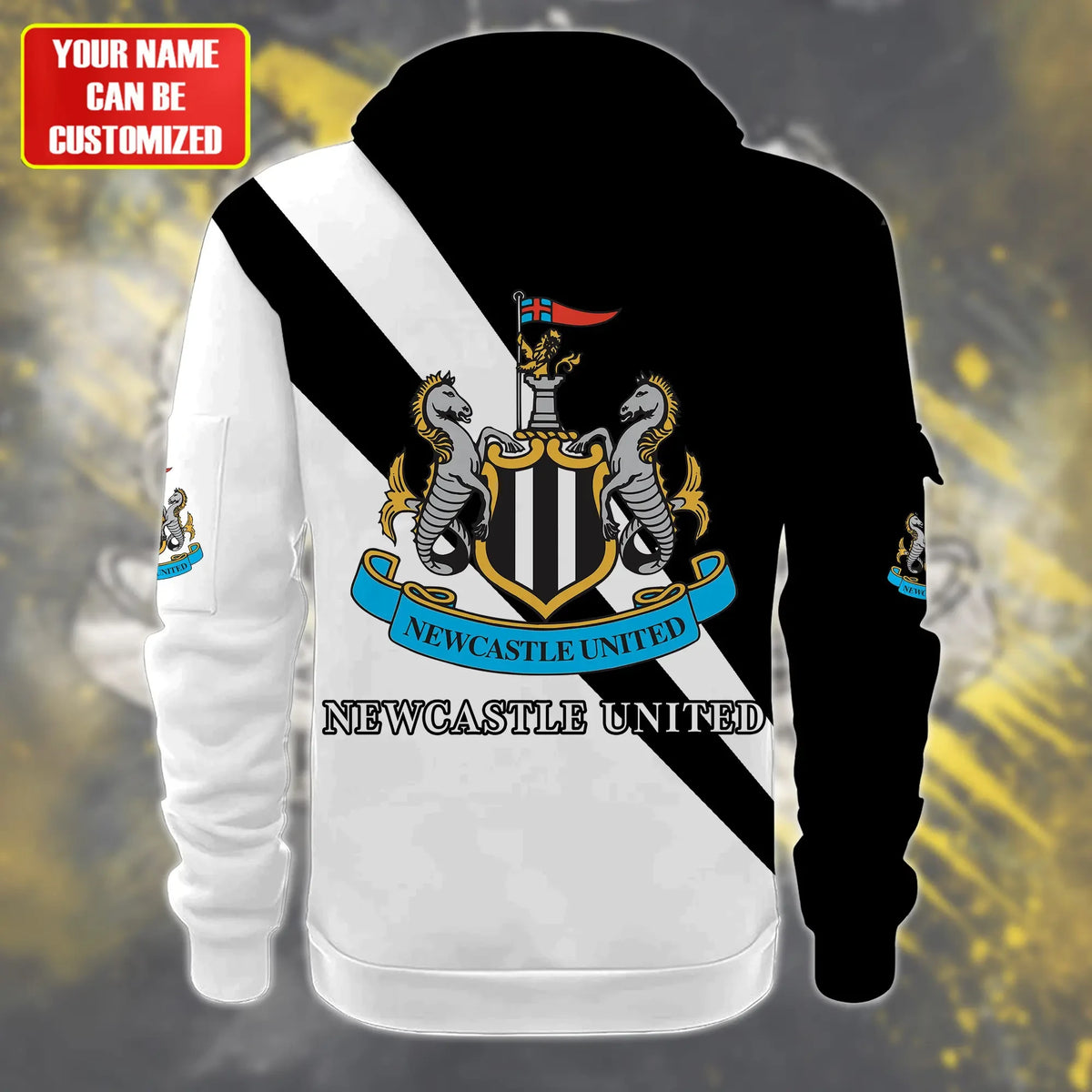 Personalized Newcastle United 3D Zip-Hoodie Cotton Jacket