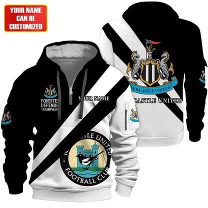 Personalized Newcastle United 3D Zip-Hoodie Cotton Jacket