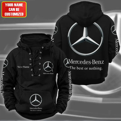 Personalized Merc Lace-up Cotton Hoodie