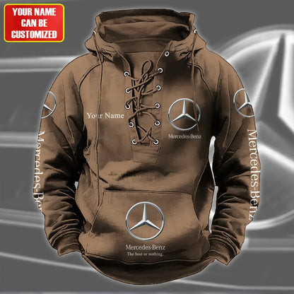 Personalized Merc Lace-up Cotton Hoodie