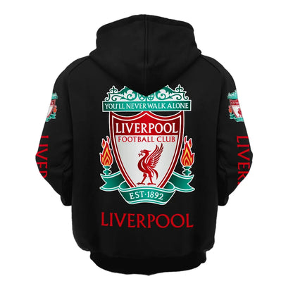 Personalized Liverpool Lace-up Cotton Hoodie