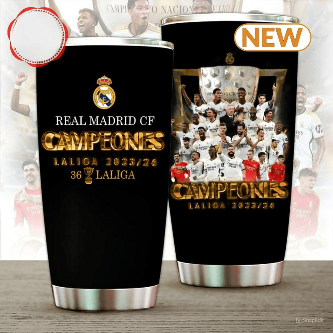 Real Mardrid Stainless Tumbler 20oz 30oz Cup V6