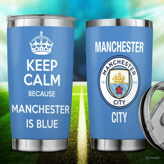 Manchester City Stainless Tumbler 20oz 30oz Cup V7