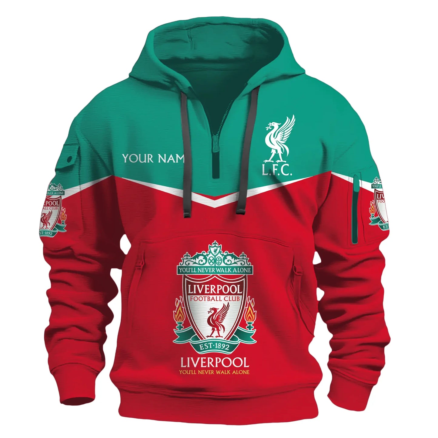 Personalized Liverpool Q3 3D Zip-Hoodie Cotton Jacket