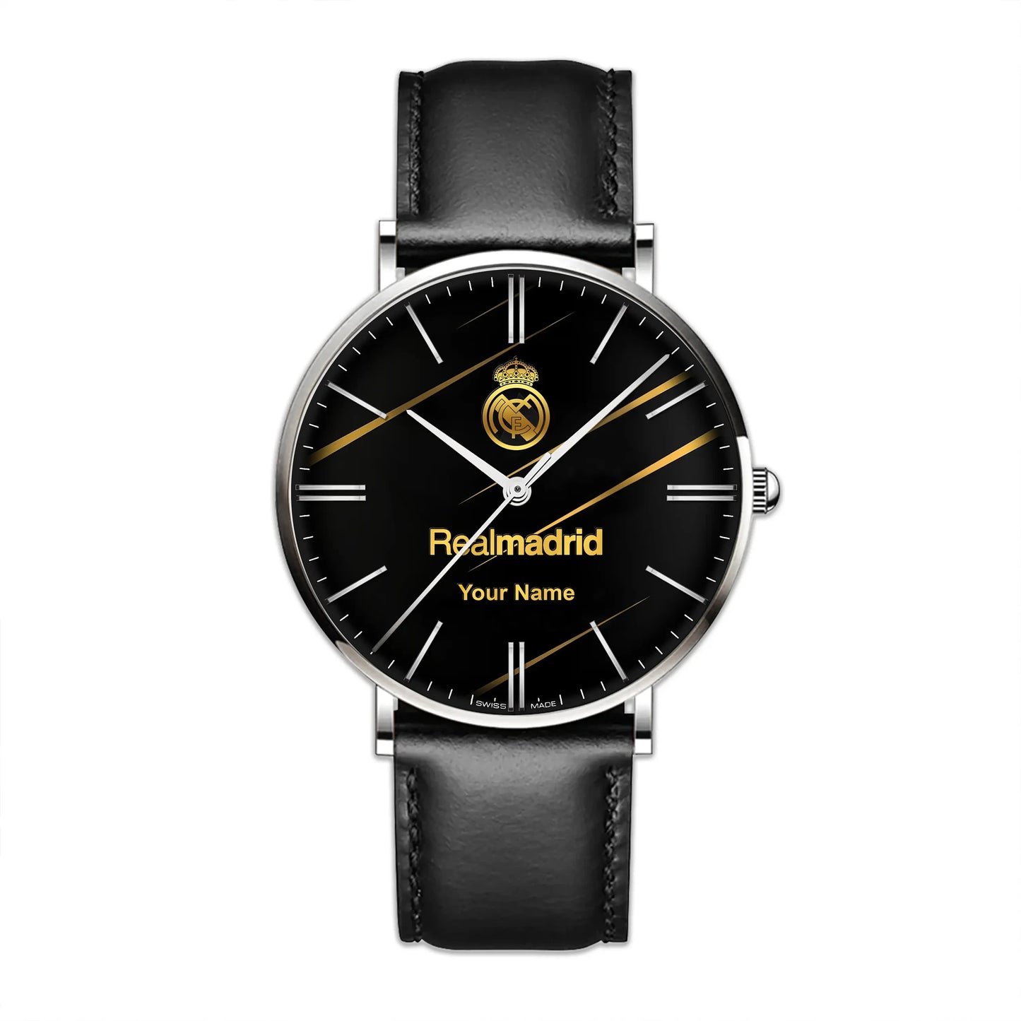 Personalized Real Madrid Luxury Quartz Leather Watch