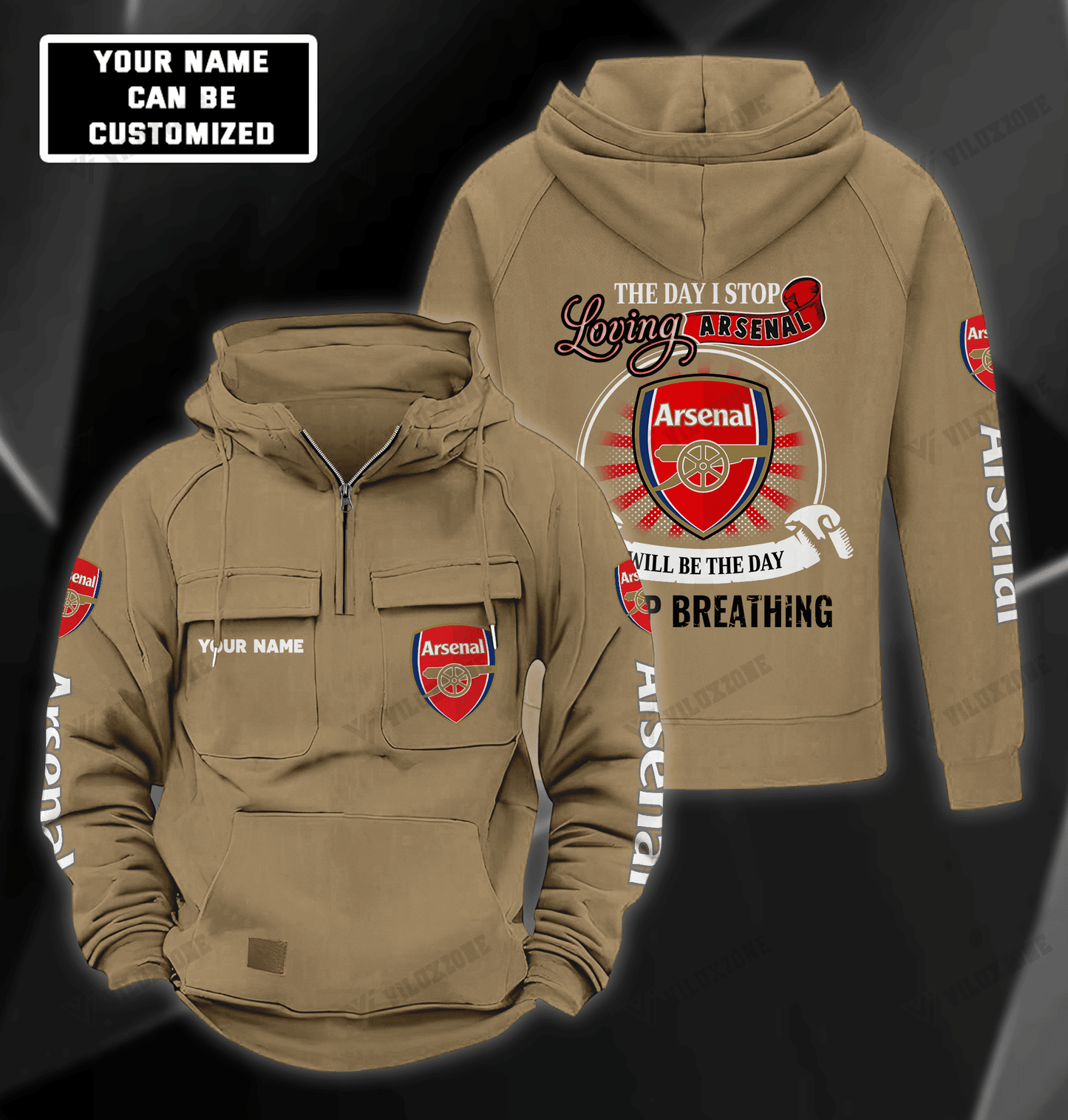 Personalized Arsenal Retro Cotton Hoodie