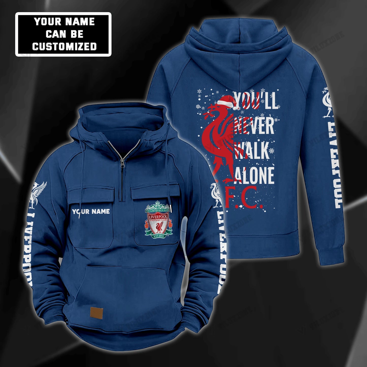 Personalized Liverpool Retro Cotton Hoodie
