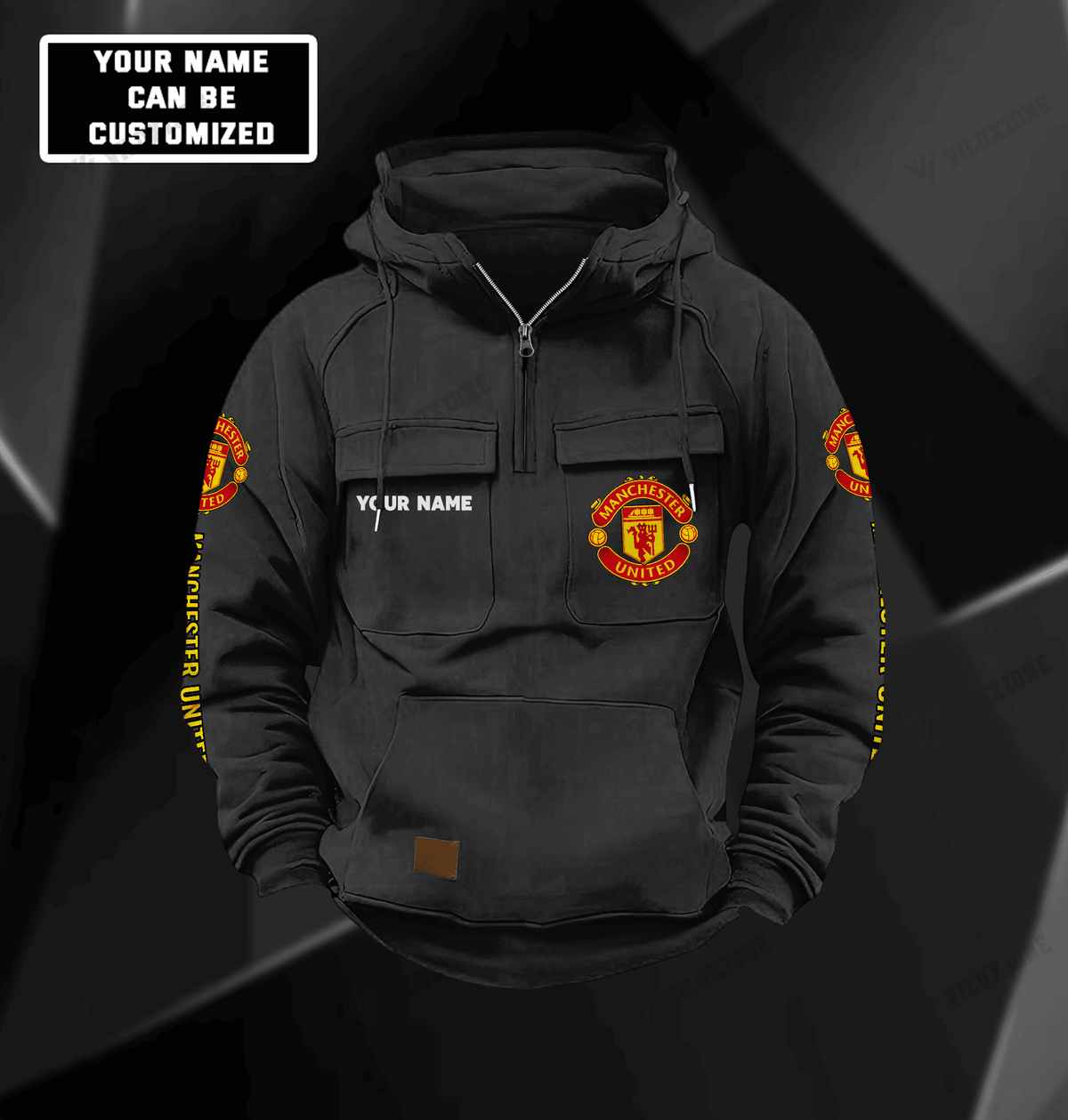Personalized Manchester United Retro Cotton Hoodie