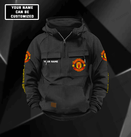 Personalized Manchester United Retro Cotton Hoodie