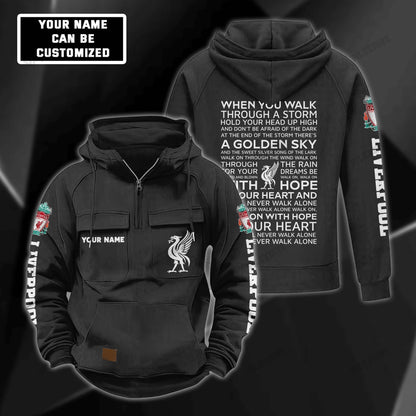 Personalized Liverpool V2 Retro Cotton Hoodie