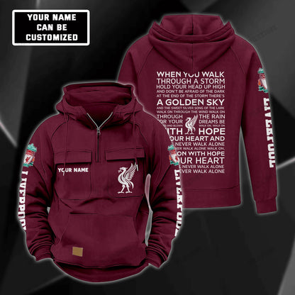 Personalized Liverpool V2 Retro Cotton Hoodie